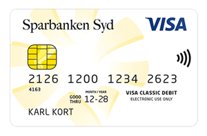 Sparbanken Syds vita online kort